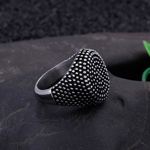 Creative Surface Retro Punk Style Stainless Steel Titanium Ring