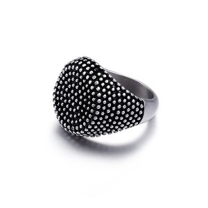 Creative Surface Retro Punk Style Stainless Steel Titanium Ring