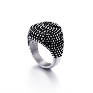 Creative Surface Retro Punk Style Stainless Steel Titanium Ring