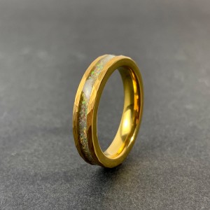 Fashion Jewelry Matt Surface Crushed Meteorite Tungsten Ring For Men