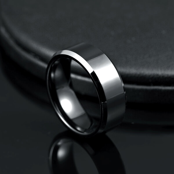Factory selling Tungsten Carbide Ring Gold Inlay - Fashion Jewelry Tungsten Carbide Ring Polished Plain Comfort Fit Wedding Engagement Band – Ouyuan detail pictures