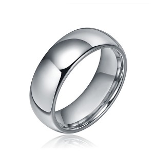 Classic Dome Design Polished Shiny Tungsten Wedding Band Jewelry