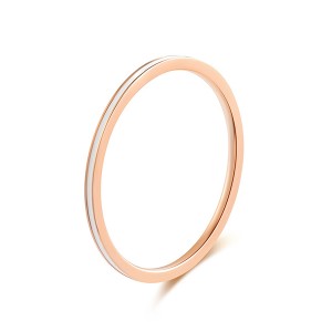 China Great Wall Pattern Ring Titanium Steel Rose Gold Ring For Women Girls Factory And Manufacturers Ouyan