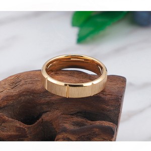 Fashion Simple Style Frosted Slotted Stainless Steel Titanium Ring