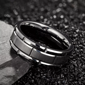 Newest Design mens 8mm tungsten ring Silver Tungsten Carbide Ring
