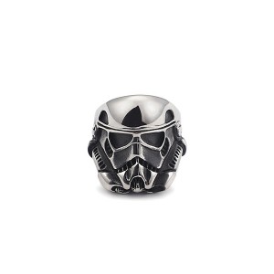 Men’s Titanium Skull Head Stainless Steel Ghost Head Punk Ring