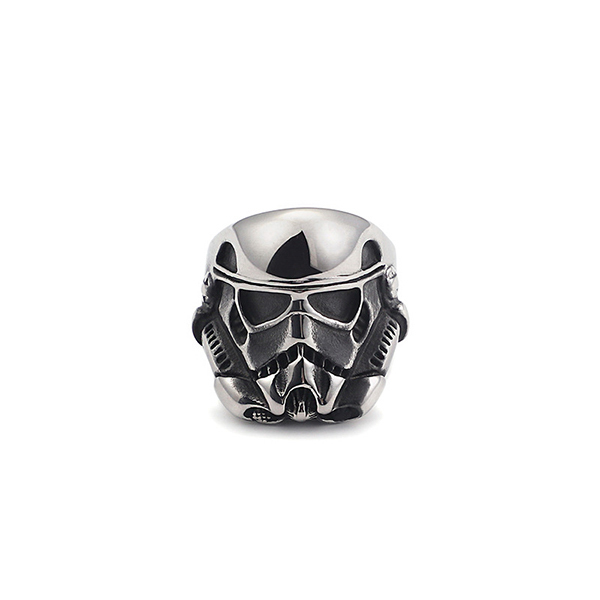 High Quality for Mens Black Rings Tungsten - Men’s Titanium Skull Head Stainless Steel Ghost Head Punk Ring – Ouyuan