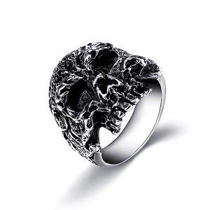 Cheap price Korean Wedding Rings - Jewelers Stainless Steel Gothic Skull Vintage Masonic Biker Ring – Ouyuan