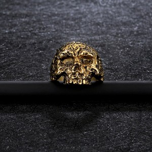 Jewelers Stainless Steel Gothic Skull Vintage Masonic Biker Ring