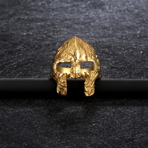 Factory High Quality Stainless Steel Simple Jawless Skull Ring Gold Plated