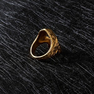 Factory High Quality Stainless Steel Simple Jawless Skull Ring Gold Plated