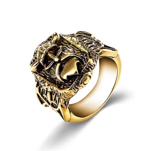 Factory Promotional Sterns Jewellery Wedding Rings - Stainless Steel Punk Bearded Skull Ring for Men Motorcycle Biker Domineering Punk Ring – Ouyuan
