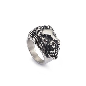 Trendy Retro Hip Hop Punk Style Lion Men’s Fashion Stainless Steel Ring