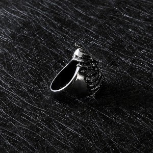 Mens Fashion Jewelry Rings 316L Stainless Steel Exaggerated Skull Ring for Men