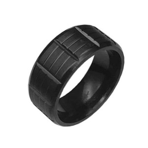 Black Stainless Steel for Men Women Cool Wedding Bands Rings