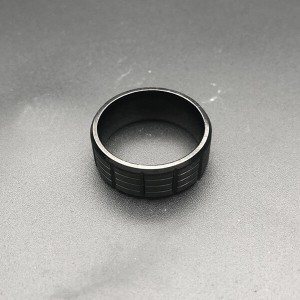 Black Stainless Steel for Men Women Cool Wedding Bands Rings