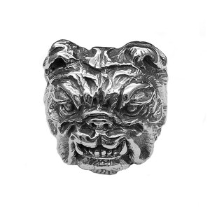 Stainless Steel Ring for Men Pitbull Bulldog Biker Rings