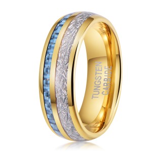 High Polish Classic Simple accessories gold Wedding Band Tungsten Carbide Ring For Men