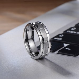 China tungsten rings men combination rings silver plated 8mm men tungsten men fashion jewelry