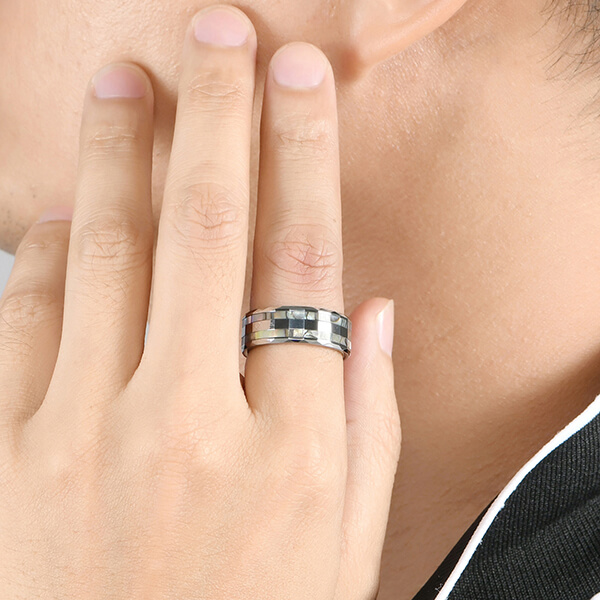 Trending Wholesale shell inlay tungsten ring At An Affordable Price 