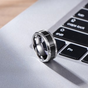 Fashion Jewelry Round ring factory Combination men ring 8mm 6mm tungsten carbide ring