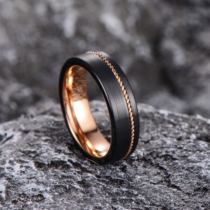 Hot sale 6mm Tungsten carbide steel Ring Women’s Comfort fit Wedding Band rings fine jewelry women men