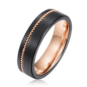 Hot sale 6mm Tungsten carbide steel Ring Women’s Comfort fit Wedding Band rings fine jewelry women men