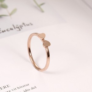 Four Leaf Clover 3pcs 2mm Stacking Rose Gold Rings for Women High Polished Surface
