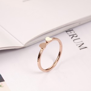 Four Leaf Clover 3pcs 2mm Stacking Rose Gold Rings for Women High Polished Surface