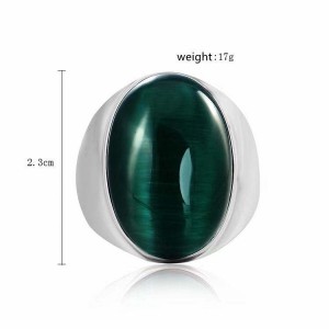 Fashion Cheap Price Man Punk Jewelry Turquoise Stone Stainless Steel Silver Plated Ring Men