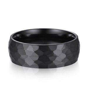 Best Selling Fashion Jewelry China Thrashing 8mm Tungsten Ring Black Carbon Fiber Rings For Men