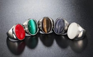 Fashion Cheap Price Man Punk Jewelry Turquoise Stone Stainless Steel Silver Plated Ring Men