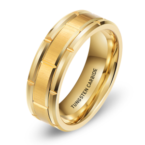 8mm His And Her Set Gold 18k couple Tungsten Ring wedding rings couple set