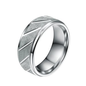 Best Selling 8mm tungsten steel ring silver jewelry wedding rings for men and women