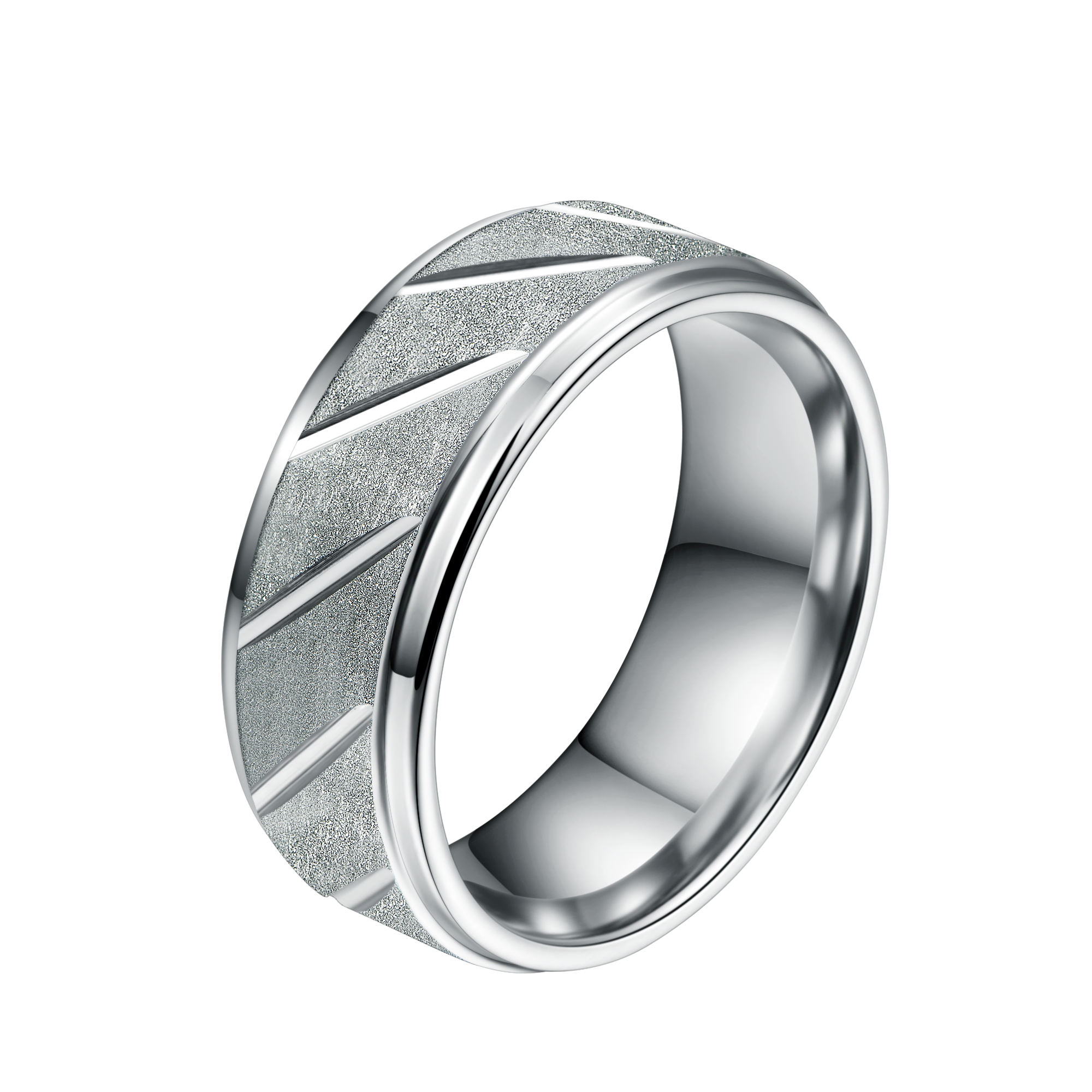 New Arrival China Men\’s Wedding Bands Black Tungsten - Best Selling 8mm tungsten steel ring silver jewelry wedding rings for men and women – Ouyuan