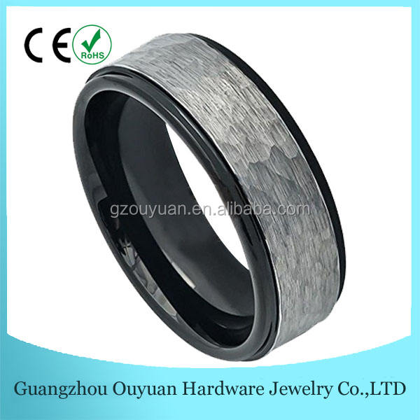 Manufactur standard Cost Of Tungsten Carbide Rings - Fashion 6mm classic ring fine jewelry black tungsten carbide mens ring – Ouyuan