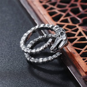 Fashion Gothic Punk Antique Stainless Steel Dragon Eagle Claw Finger Ring Retro Fashion Men’s Rings