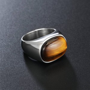 2022 Fashion simple stone Stainless Steel Silver Plated Ring Couple Love Rings For men rings stainless steel