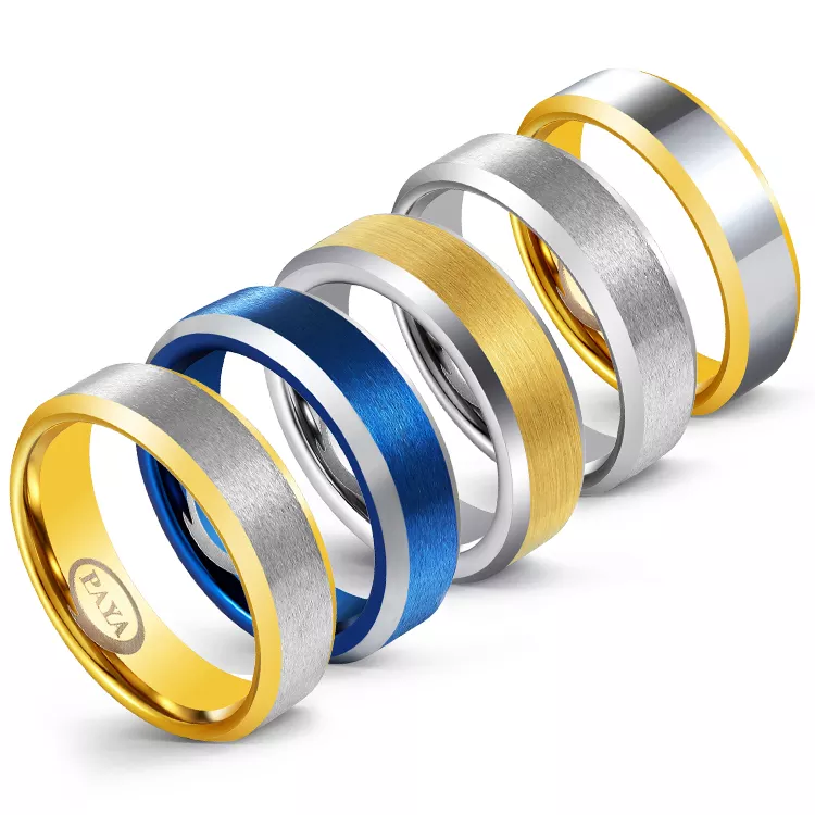 Professional China Tungsten Ring Blank - tungsten carbide wedding ring 6mm tungsten gold plated for ring tungsten man – Ouyuan