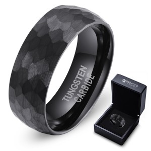 Best Selling Fashion Jewelry China Thrashing 8mm Tungsten Ring Black Carbon Fiber Rings For Men