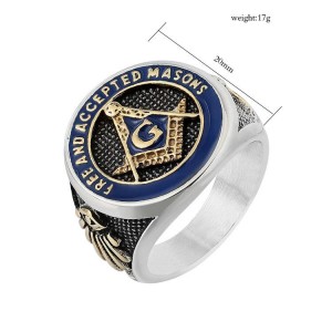 Hot sale Stainless Steel Masonic Ring Titanium steel ring Mens Freemasonry Rings Hip Hop Jewelry