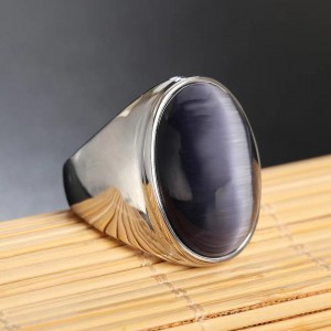 Fashion Cheap Price Man Punk Jewelry Turquoise Stone Stainless Steel Silver Plated Ring Men