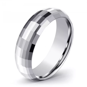 Massive Selection for Tungsten Ring Sizing -  6mm tungsten ring blank silver tungsten ring for men women engagement bands tungsten ring hammered – Ouyuan