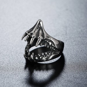 Factory Directly Big Sales Men’s Snake Poker Card Rings Jewelry Stainless Steel Skull Rings For Men