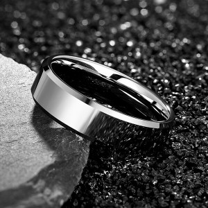 Men’s 4mm/5mm/6mm/7mm/8mm Tungsten Carbide Ring Polished Plain Comfort Fit Wedding Engagement Band