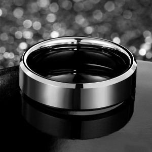 Men’s 4mm/5mm/6mm/7mm/8mm Tungsten Carbide Ring Polished Plain Comfort Fit Wedding Engagement Band