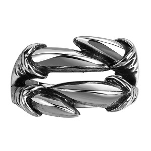 Irregular Dragon Claw Stainless Steel Ring Punk Style