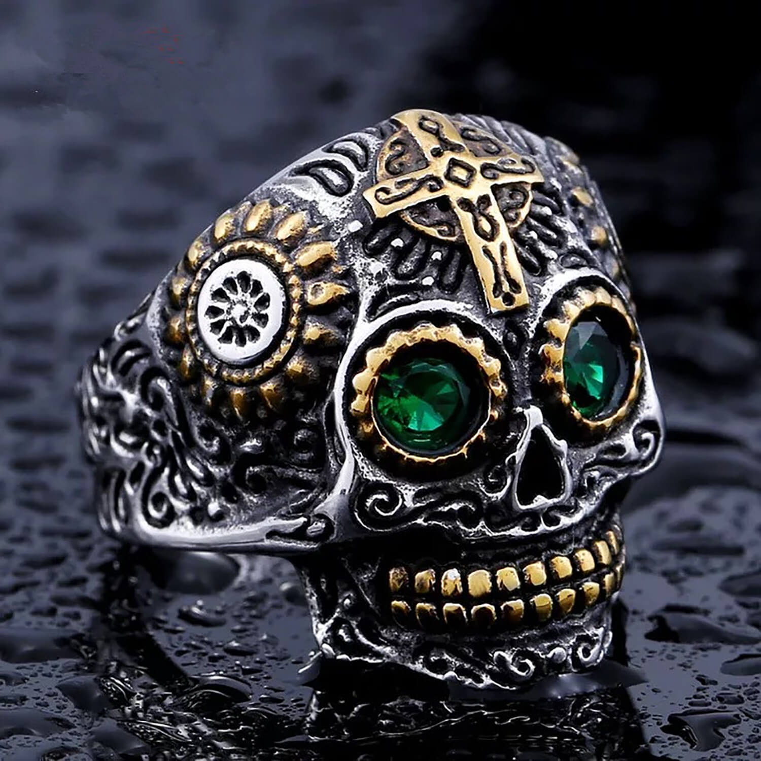 skull cross rings