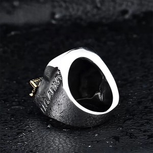 Men’s Ring Stainless Steel Punk Rock Gothic Jewelry Ring Rock Gothic Design