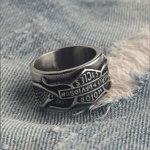 Nordic Rune Amulet Ring Stainless Steel Retro Punk Style Mens Rings